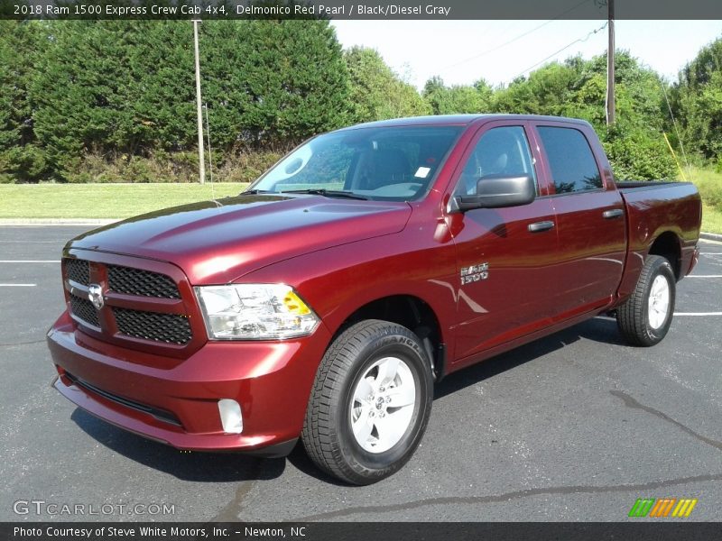Delmonico Red Pearl / Black/Diesel Gray 2018 Ram 1500 Express Crew Cab 4x4