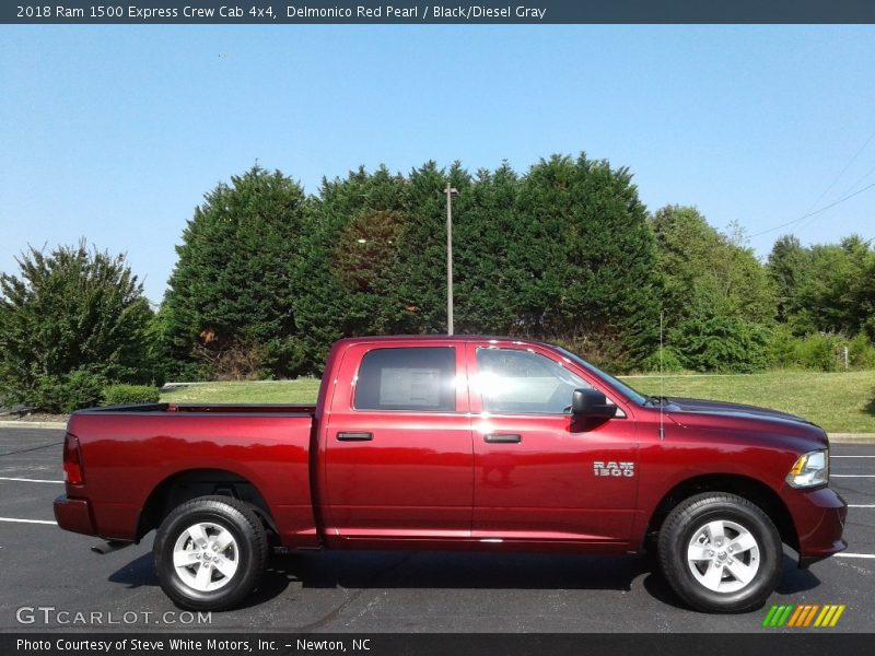 Delmonico Red Pearl / Black/Diesel Gray 2018 Ram 1500 Express Crew Cab 4x4