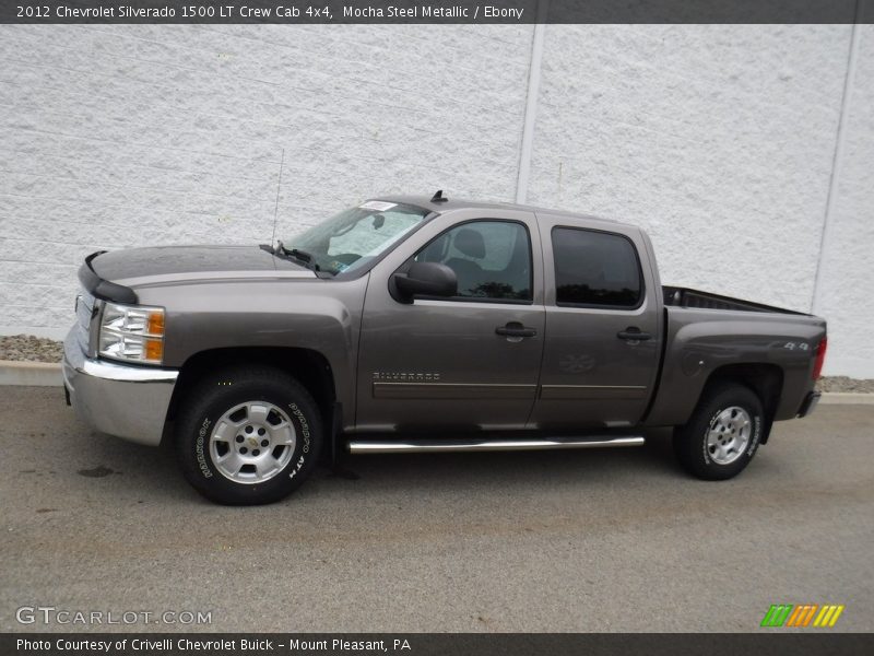 Mocha Steel Metallic / Ebony 2012 Chevrolet Silverado 1500 LT Crew Cab 4x4