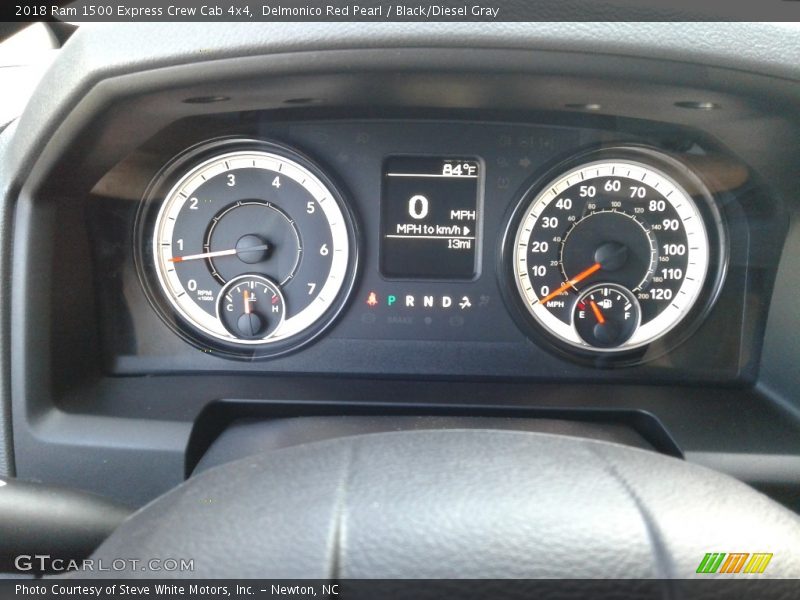 Delmonico Red Pearl / Black/Diesel Gray 2018 Ram 1500 Express Crew Cab 4x4
