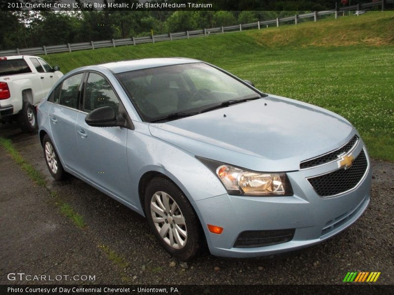 Ice Blue Metallic / Jet Black/Medium Titanium 2011 Chevrolet Cruze LS