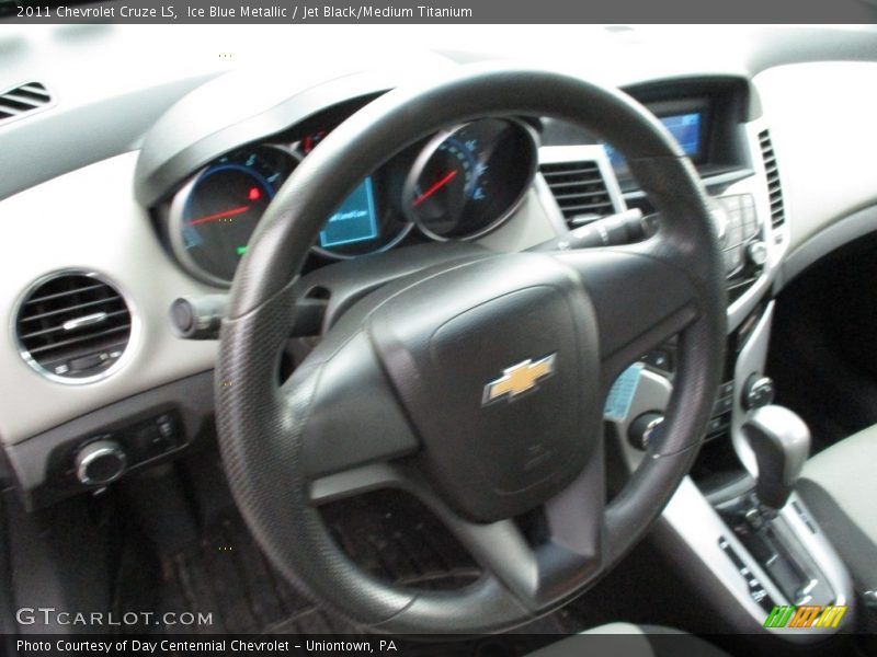Ice Blue Metallic / Jet Black/Medium Titanium 2011 Chevrolet Cruze LS