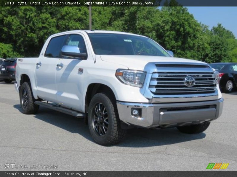 Super White / 1794 Edition Black/Brown 2018 Toyota Tundra 1794 Edition CrewMax