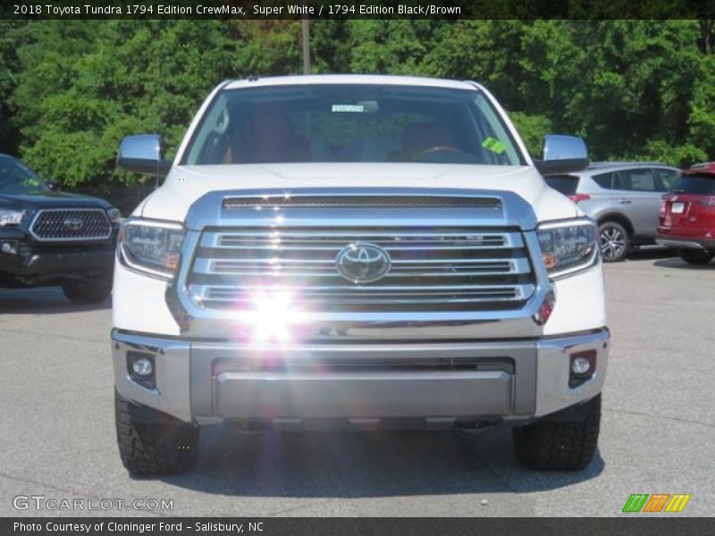 Super White / 1794 Edition Black/Brown 2018 Toyota Tundra 1794 Edition CrewMax