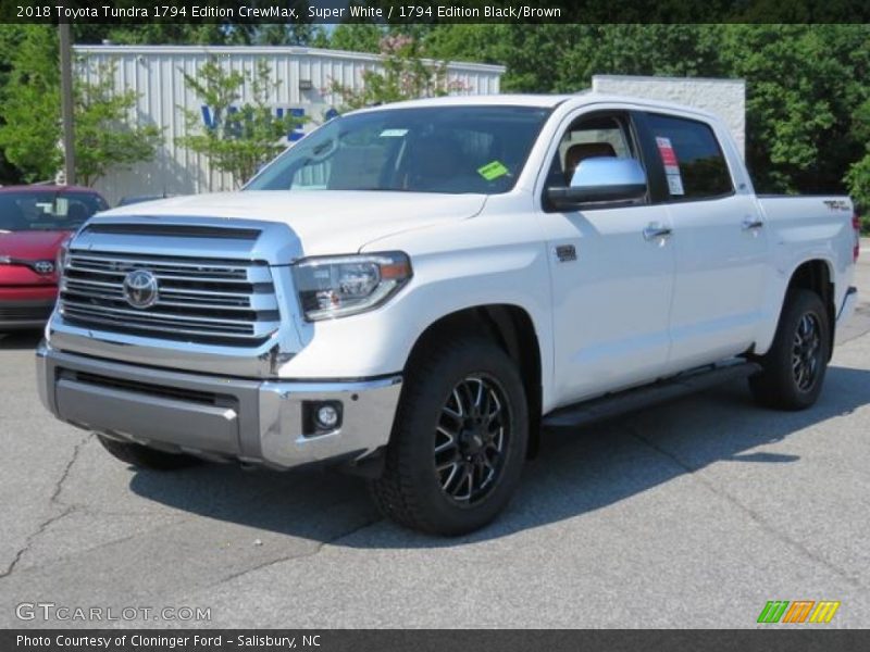 Super White / 1794 Edition Black/Brown 2018 Toyota Tundra 1794 Edition CrewMax