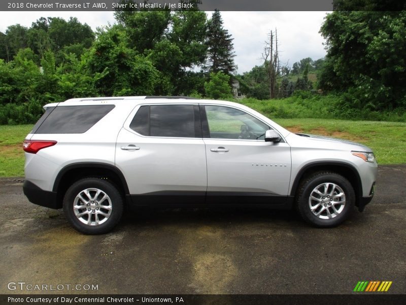 Silver Ice Metallic / Jet Black 2018 Chevrolet Traverse LT AWD