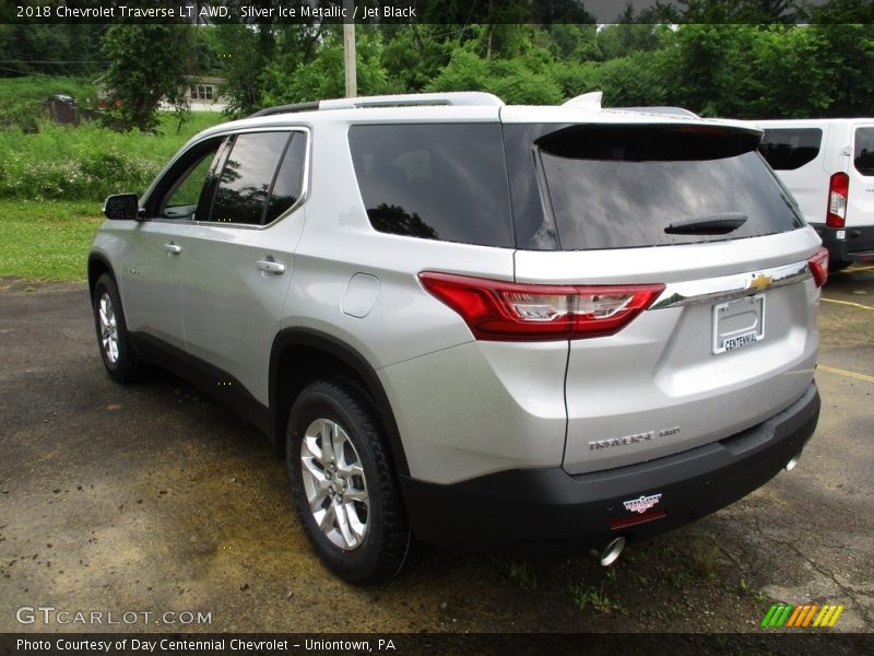 Silver Ice Metallic / Jet Black 2018 Chevrolet Traverse LT AWD