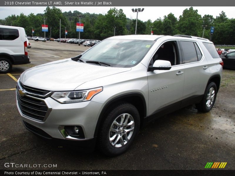 Silver Ice Metallic / Jet Black 2018 Chevrolet Traverse LT AWD