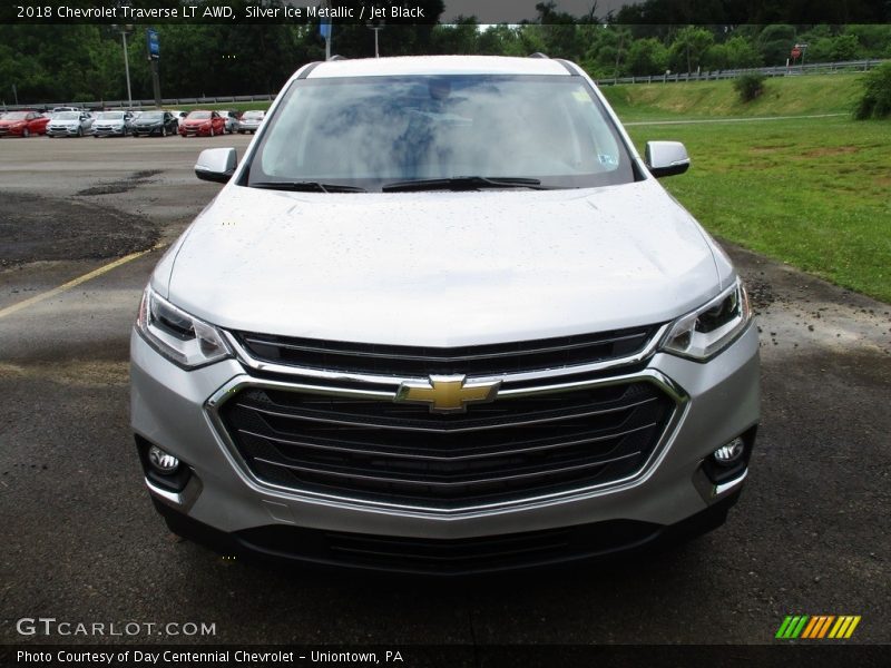 Silver Ice Metallic / Jet Black 2018 Chevrolet Traverse LT AWD