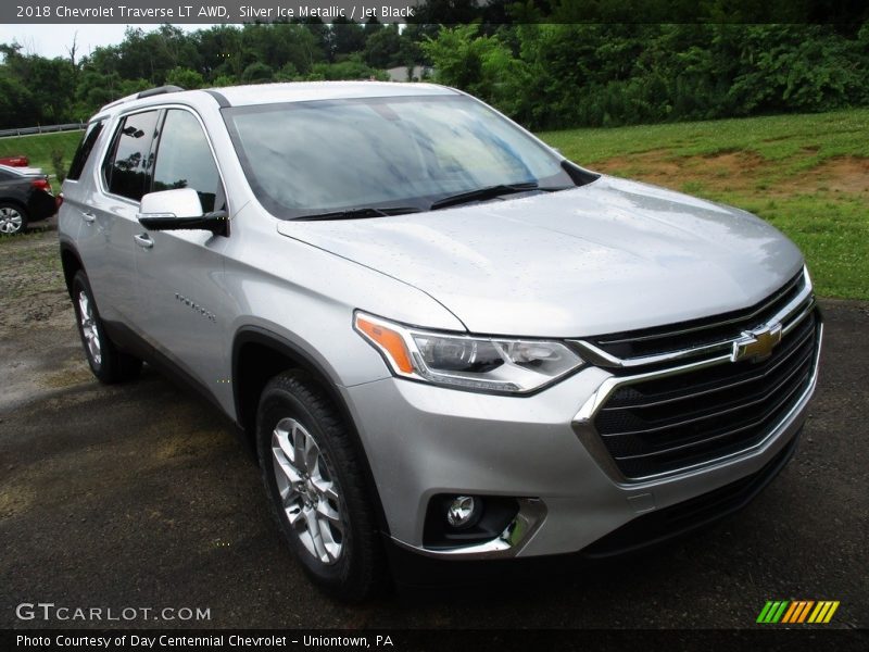 Silver Ice Metallic / Jet Black 2018 Chevrolet Traverse LT AWD