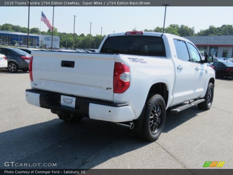 Super White / 1794 Edition Black/Brown 2018 Toyota Tundra 1794 Edition CrewMax