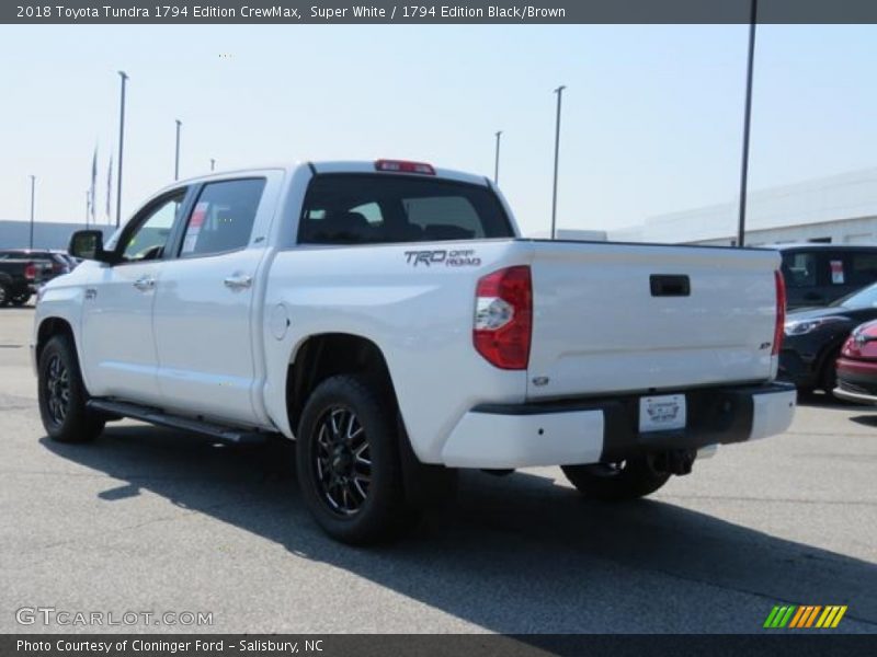 Super White / 1794 Edition Black/Brown 2018 Toyota Tundra 1794 Edition CrewMax