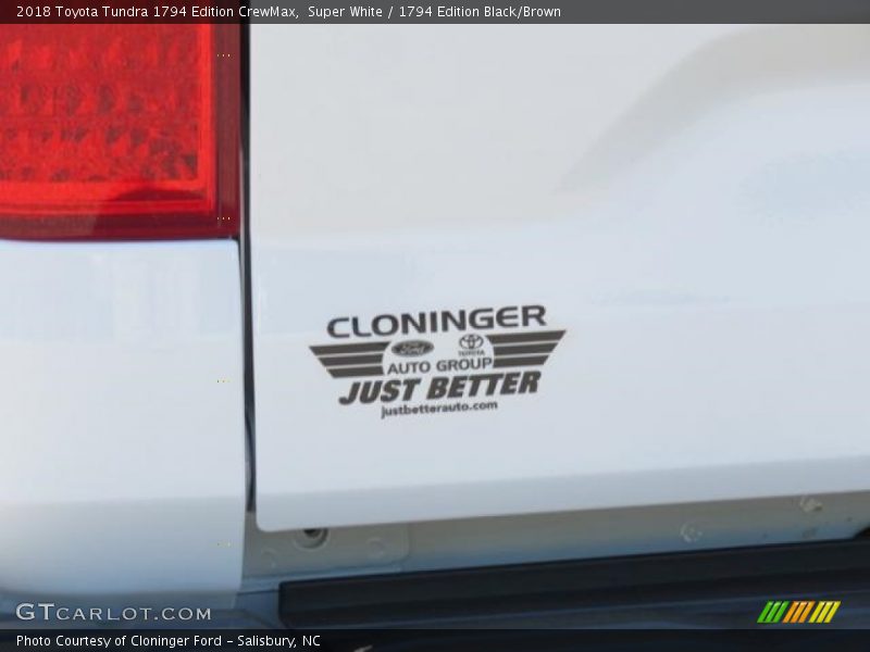 Super White / 1794 Edition Black/Brown 2018 Toyota Tundra 1794 Edition CrewMax