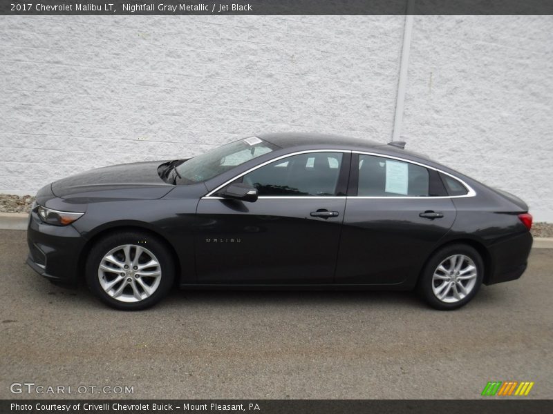 Nightfall Gray Metallic / Jet Black 2017 Chevrolet Malibu LT
