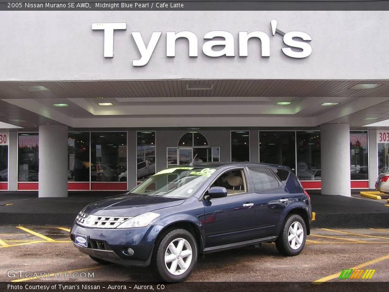 Midnight Blue Pearl / Cafe Latte 2005 Nissan Murano SE AWD