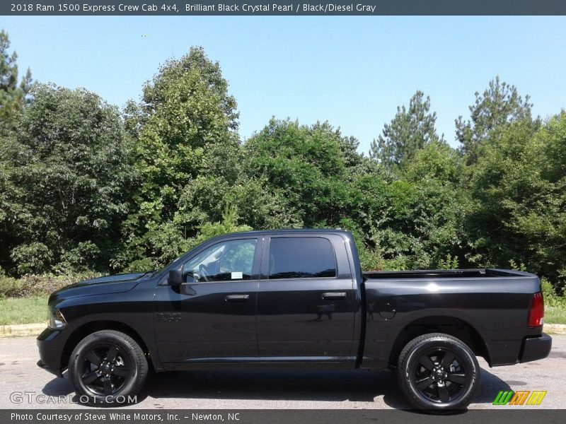 Brilliant Black Crystal Pearl / Black/Diesel Gray 2018 Ram 1500 Express Crew Cab 4x4