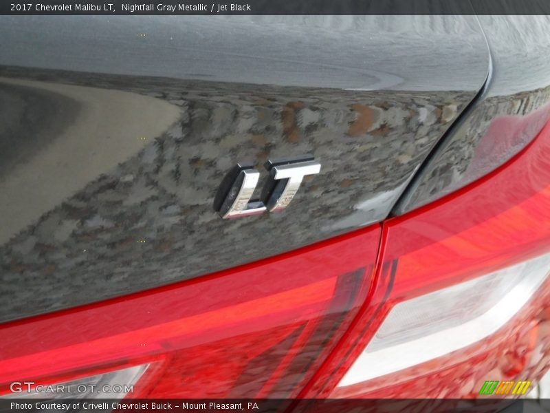 Nightfall Gray Metallic / Jet Black 2017 Chevrolet Malibu LT