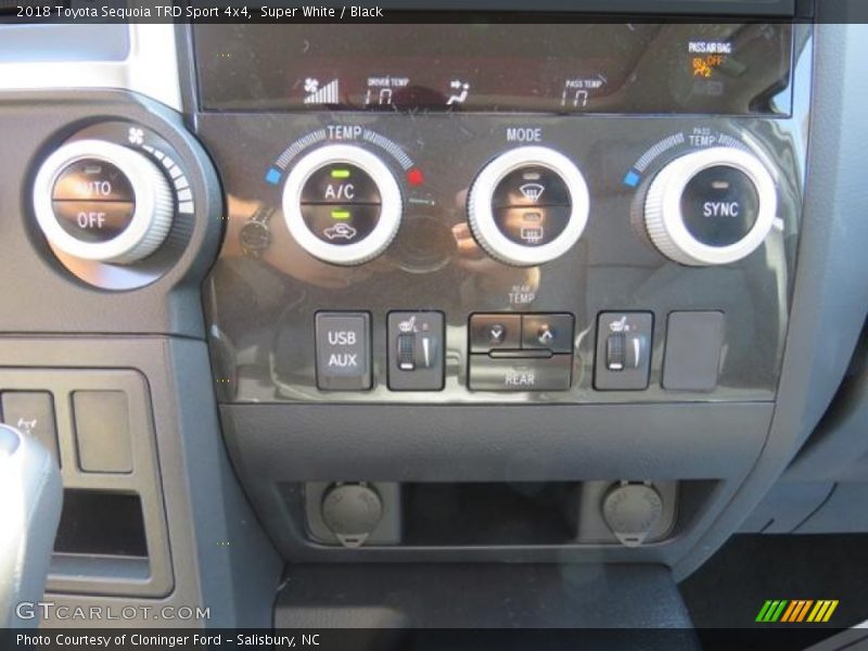 Super White / Black 2018 Toyota Sequoia TRD Sport 4x4