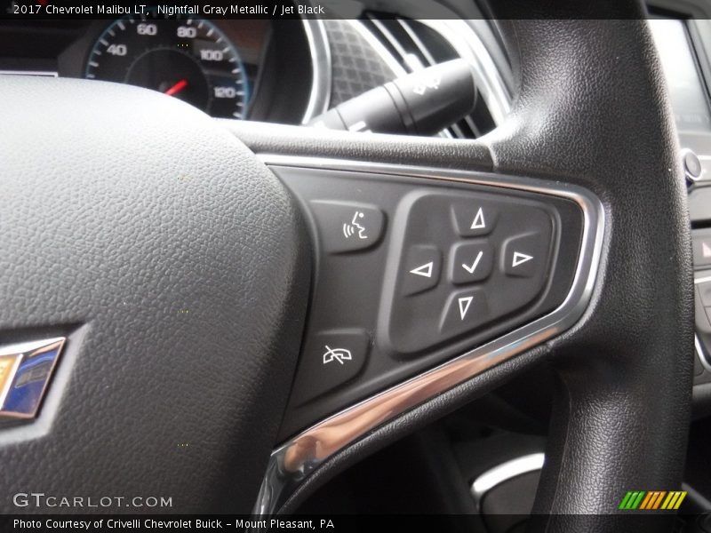 Nightfall Gray Metallic / Jet Black 2017 Chevrolet Malibu LT