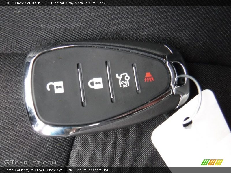 Nightfall Gray Metallic / Jet Black 2017 Chevrolet Malibu LT