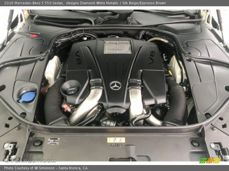 designo Diamond White Metallic / Silk Beige/Espresso Brown 2016 Mercedes-Benz S 550 Sedan