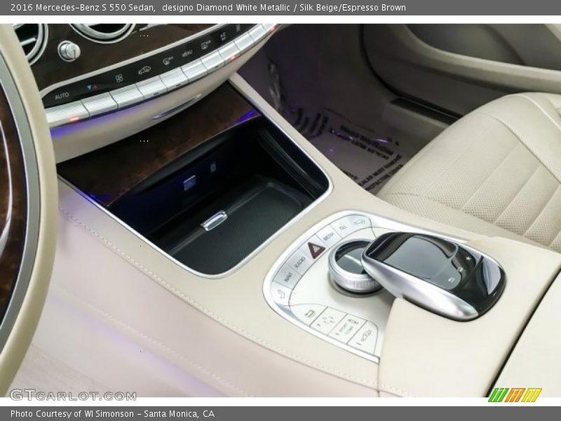 designo Diamond White Metallic / Silk Beige/Espresso Brown 2016 Mercedes-Benz S 550 Sedan