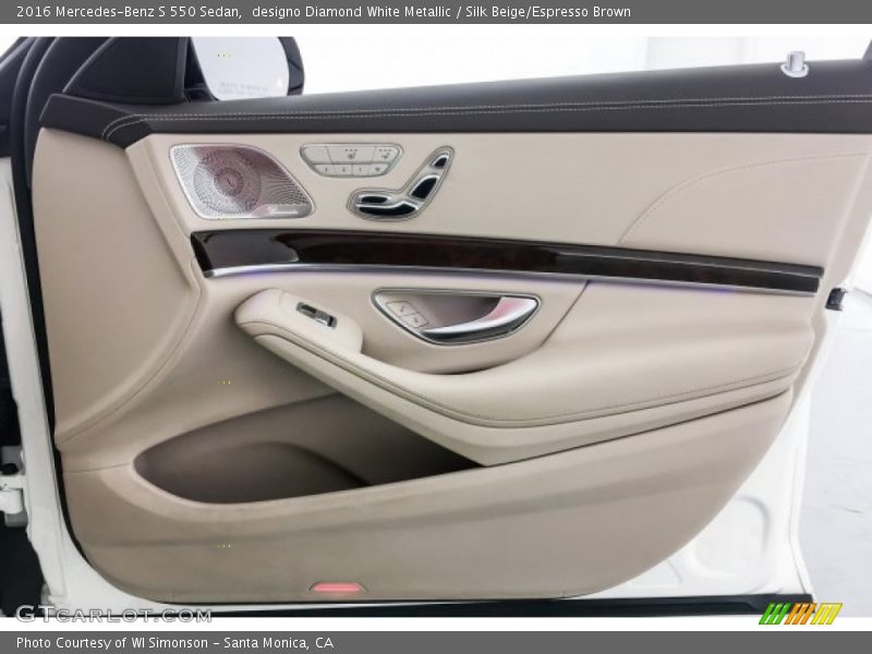 designo Diamond White Metallic / Silk Beige/Espresso Brown 2016 Mercedes-Benz S 550 Sedan