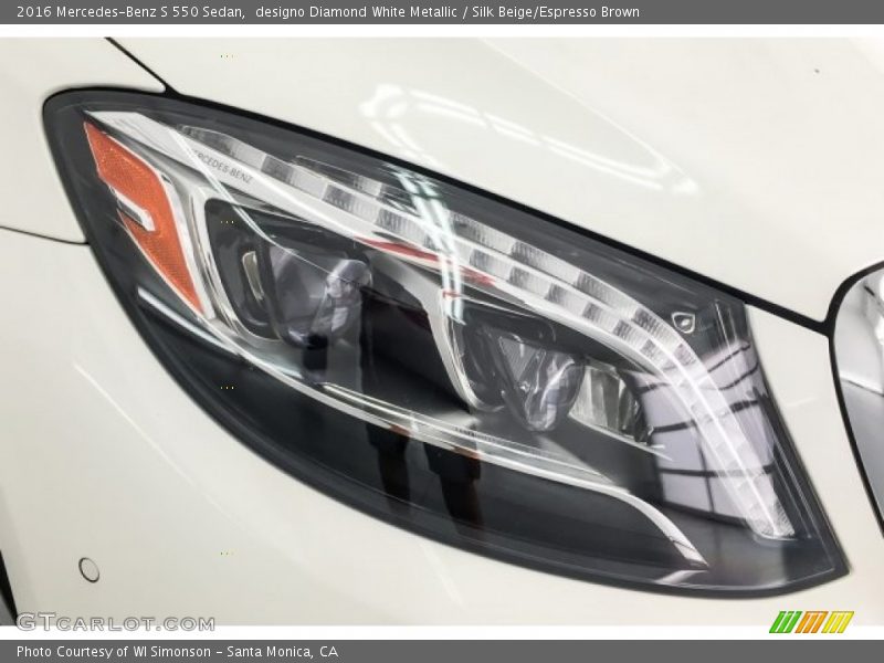 designo Diamond White Metallic / Silk Beige/Espresso Brown 2016 Mercedes-Benz S 550 Sedan