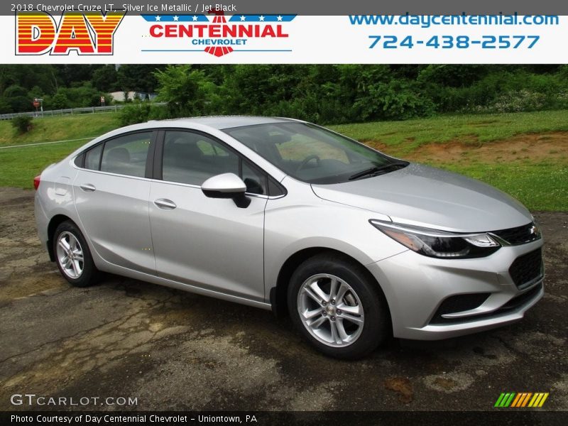 Silver Ice Metallic / Jet Black 2018 Chevrolet Cruze LT