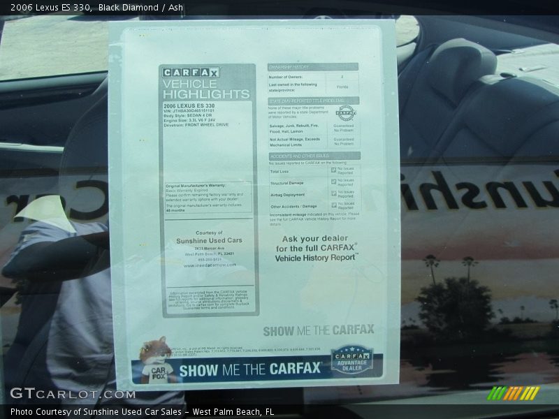 Black Diamond / Ash 2006 Lexus ES 330
