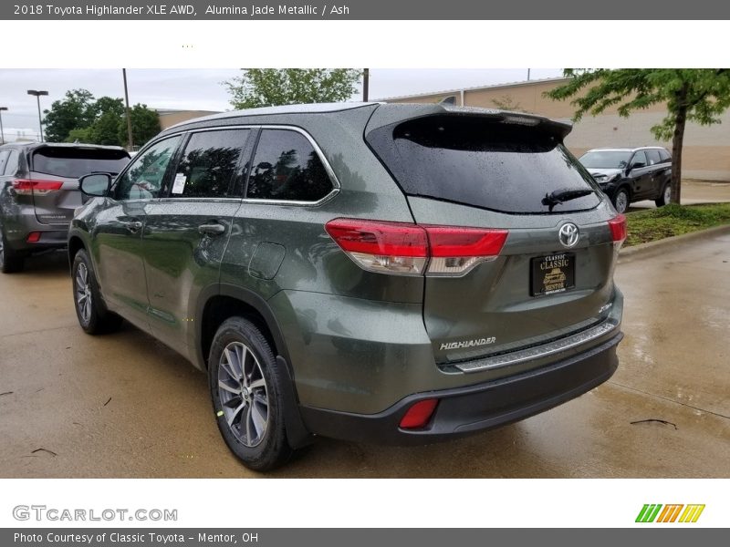 Alumina Jade Metallic / Ash 2018 Toyota Highlander XLE AWD