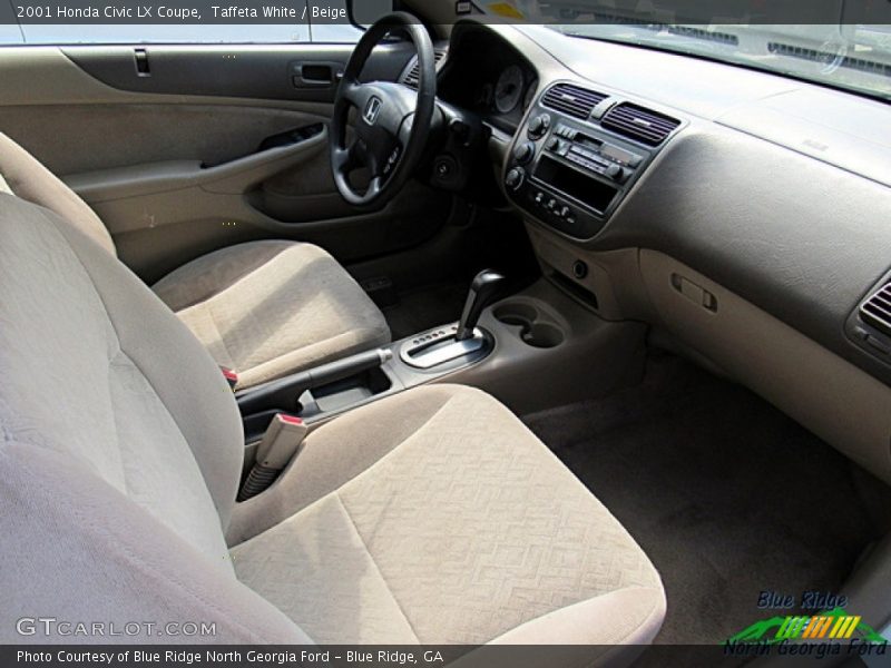 Taffeta White / Beige 2001 Honda Civic LX Coupe