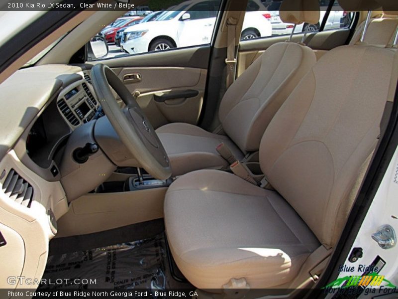 Clear White / Beige 2010 Kia Rio LX Sedan