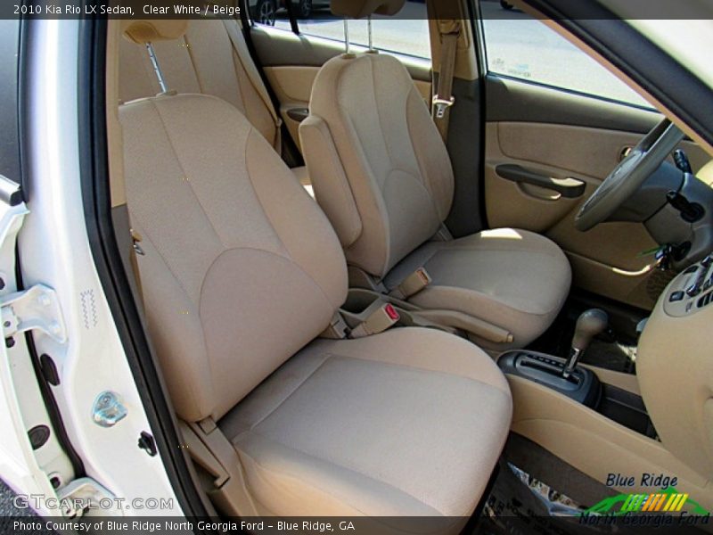 Clear White / Beige 2010 Kia Rio LX Sedan