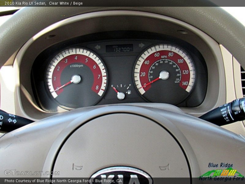 Clear White / Beige 2010 Kia Rio LX Sedan