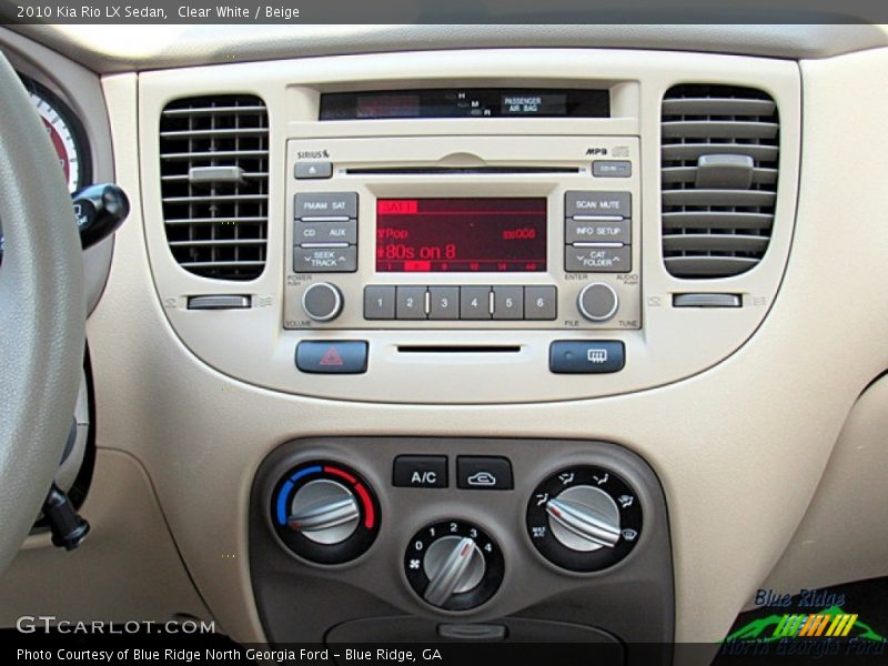 Clear White / Beige 2010 Kia Rio LX Sedan