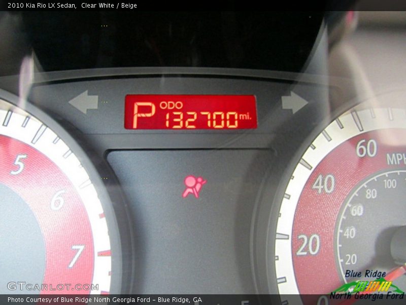 Clear White / Beige 2010 Kia Rio LX Sedan
