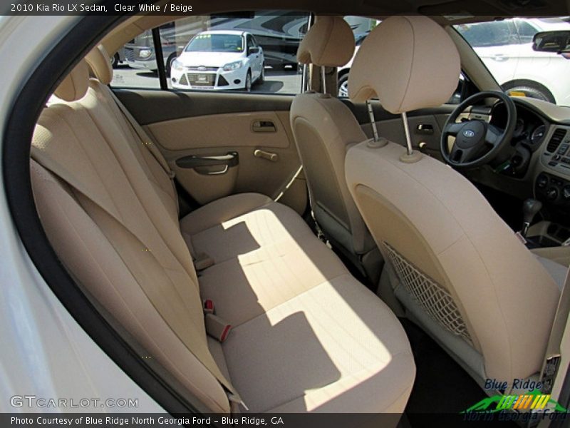 Clear White / Beige 2010 Kia Rio LX Sedan