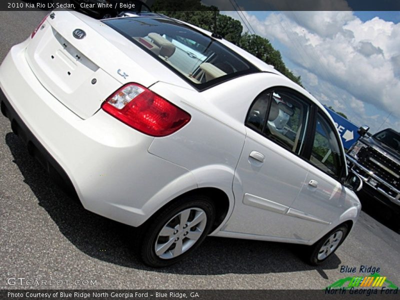 Clear White / Beige 2010 Kia Rio LX Sedan