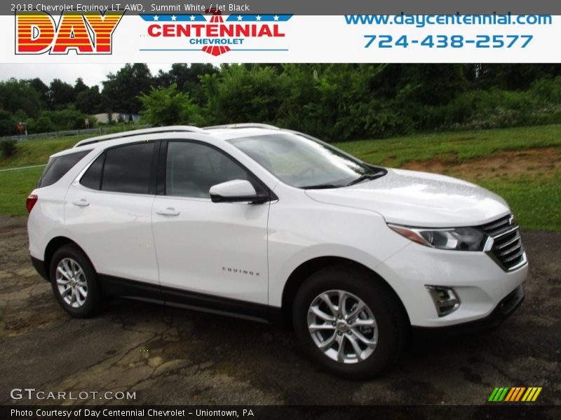 Summit White / Jet Black 2018 Chevrolet Equinox LT AWD