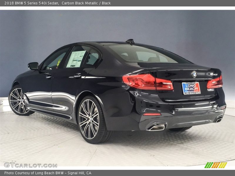 Carbon Black Metallic / Black 2018 BMW 5 Series 540i Sedan