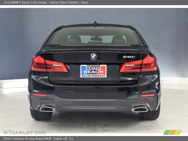 Carbon Black Metallic / Black 2018 BMW 5 Series 540i Sedan