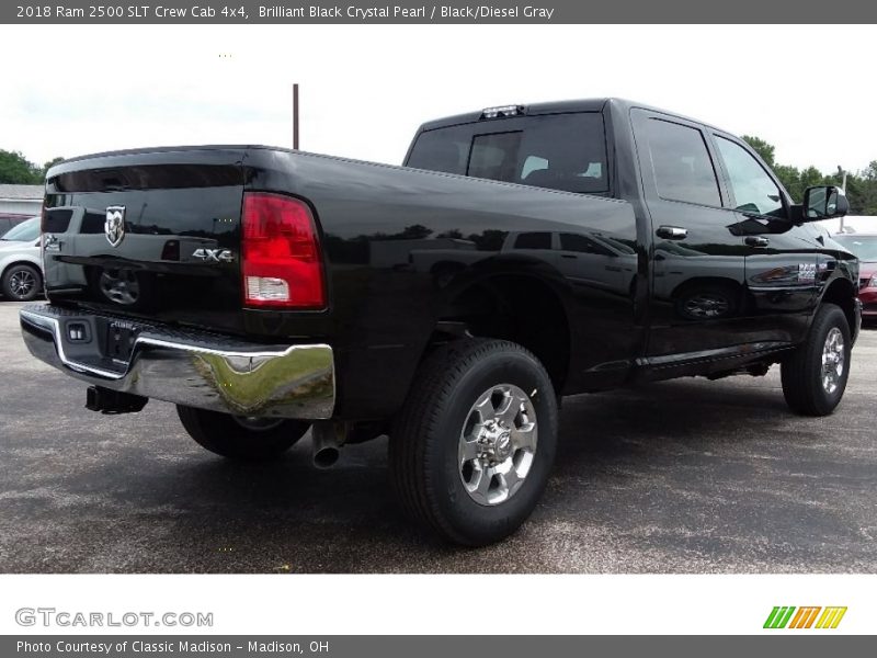 Brilliant Black Crystal Pearl / Black/Diesel Gray 2018 Ram 2500 SLT Crew Cab 4x4