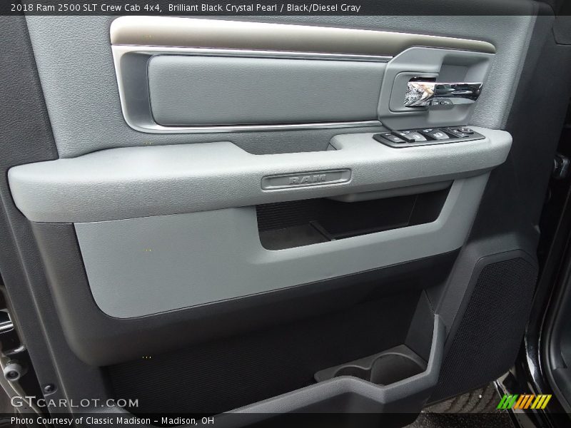 Brilliant Black Crystal Pearl / Black/Diesel Gray 2018 Ram 2500 SLT Crew Cab 4x4