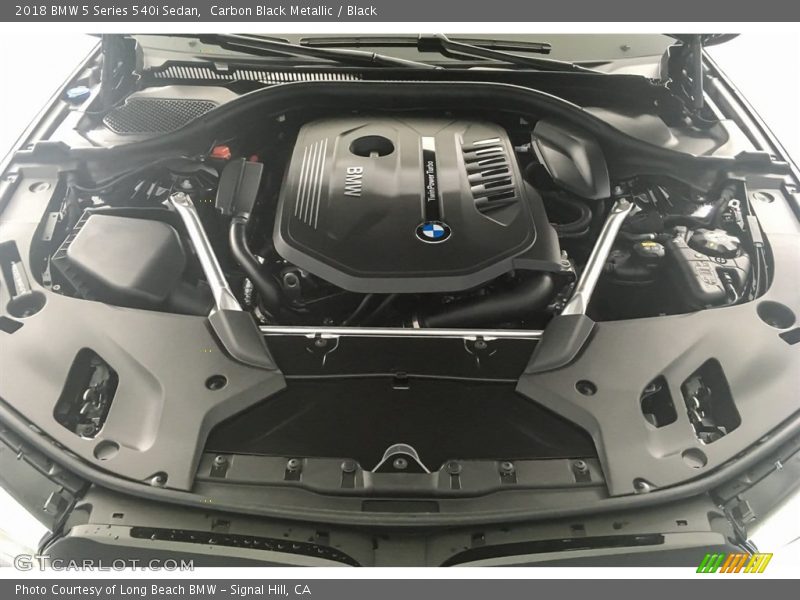 Carbon Black Metallic / Black 2018 BMW 5 Series 540i Sedan