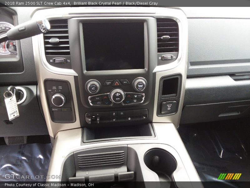 Brilliant Black Crystal Pearl / Black/Diesel Gray 2018 Ram 2500 SLT Crew Cab 4x4