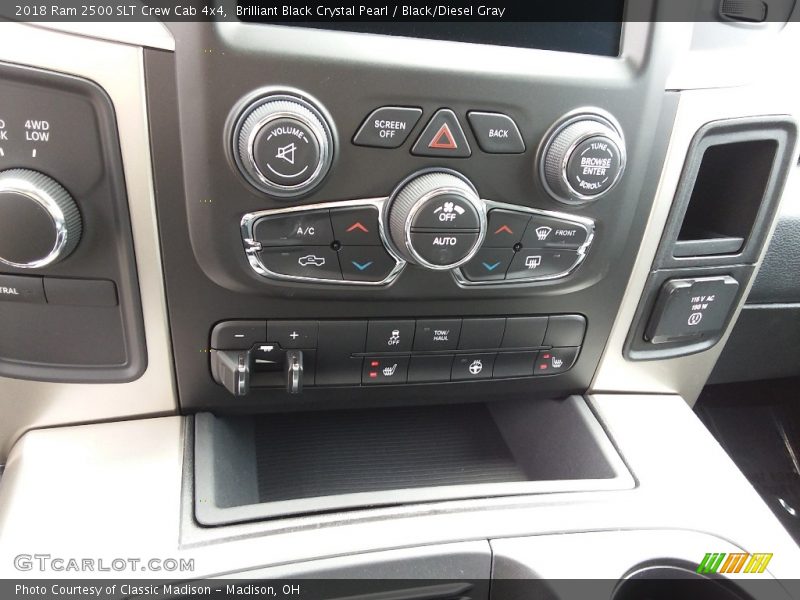 Brilliant Black Crystal Pearl / Black/Diesel Gray 2018 Ram 2500 SLT Crew Cab 4x4