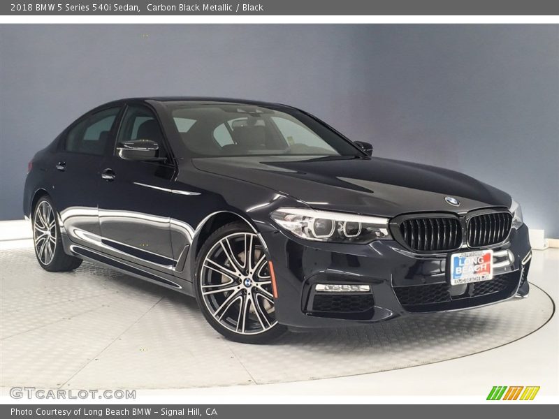 Carbon Black Metallic / Black 2018 BMW 5 Series 540i Sedan