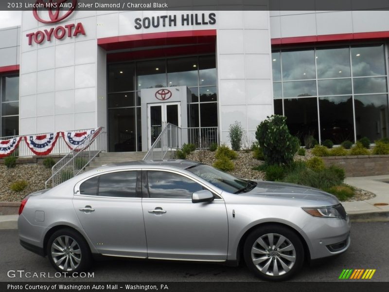 Silver Diamond / Charcoal Black 2013 Lincoln MKS AWD