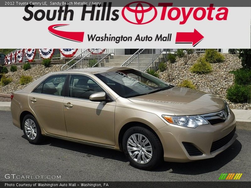 Sandy Beach Metallic / Ivory 2012 Toyota Camry LE